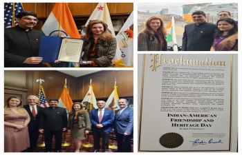 A special event to celebrate the 75th Republic Day of India was hosted by the City and County of San Francisco at the iconic San Francisco City Hall on January 26, 2024. In the presence Chief of Protocol [CoP] Ms. Maryam Muduroglu and other distinguished guests, Consul General [CG] Dr. K. Srikar Reddy unfurled the Indian flag. A proclamation by the Mayor of the City and County of San Francisco, London N. Breed, proclaimed January 26, 2024, as INDIAN-AMERICAN FRIENDSHIP AND HERITAGE DAY in San Francisco. Speaking on the occasion, both CG and CoP highlighted the robust India-US relations and emphasized the significant contributions of the Indian community in the region