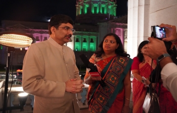 Consul General of India, San Francisco, Dr. Srikar Reddy Koppula, engaged with the media during the Republic Day Reception at the War Memorial & Performing Arts Centre on January 27th, highlighting the strong Indo-US ties.