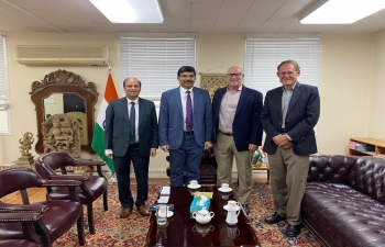 Great meeting today between Bay Area Council President & CEO Jim Wunderman, Sean Randolph Senior Director and the Consul General of India, San Francisco Dr. Srikar Reddy Koppala, discussed opportunities to enhance business ties between India and the West Coast, promoting economic growth and fostering commerce.