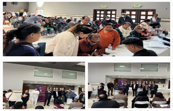The Consulate General of India,San Francisco organized Consular Facilitation Camp as part of “Consuate@YourDoorStep” initiative in association with Valley Hindu Temple, Northridge, California on 3rd February. The Indian Community from San Fernando Valley region appreciated the initiative and about 350 people attended the Consular Camp & availed consular services, including Passports, Visas, OCI & Attestation.