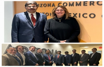 Consul General Dr. Srikar Reddy Koppula had a fruitful discussion with Ms. Sandra Watson, President & CEO of the Arizona Commerce Authority, covering investment, innovation, entrepreneurship, economic policy, and workforce development. He also met with other team members to further enhance business collaboration efforts.