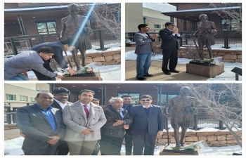 Honoring the Legacy of Mahatma Gandhi Consul General Dr. K Srikar Reddy paid homage to the Mahatma Gandhi statue at YWCA in Salt Lake City, Utah. Gandhi's principles of peace and nonviolence continue to inspire us all.