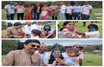 Consul General Dr. K. Srikar Reddy joined in the vibrant celebration of Holi with the San Diego Indian community at Westview Park.Hosted by the non-profit organization Connect Desi in Videsi, it was a colorful and joyous occasion filled with cultural exchange and unity.