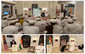 Consul General Dr. K. Srikar Reddy visited Masjid e Mohammed in Fremont to commemorate the sacred occasion of Ramadan with the Dawoodi Bohra community. This special visit coincided with one of the holiest nights in the Dawoodi Bohra calendar, lalit- ul- Qadr- Night of Power highlighting the values of unity, compassion, and reflection cherished during Ramadan.