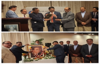 Consul General Dr. K. Srikar Reddy attended the 133rd Birth Anniversary of Bharat Ratna Babasaheb Dr. B.R. Ambedkar in Newark, California, organized by the Dr. Ambedkar Aid Society on 04 May 2024. Dr. Ambedkar was a champion of equality and justice and was the chief architect of India's Constitution. He made exceptional contribution to India as a jurist, educationist, economist, social-reformer, and political leader. His legacy continues to inspire us all to strive for a fairer and more inclusive society.