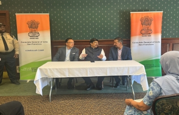 As part of the “Consulate  Your Doorstep” initiative, a consular camp and Open House was held in Selma [Fresno County, California] on May 11, 2024 in collaboration with the Sikh Center of the Pacific Coast, Selma and Indo-American Heritage Forum, Fresno. Around 200 people from the Fresno region availed Visa, Passport, OCI and other consular services in the event.