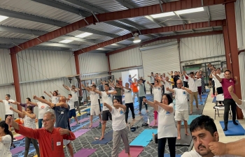 In celebration of the 10th International Day of Yoga, a comprehensive two-day yoga workshop was organized by the Bihar School of Yoga in collaboration with the Consulate General of India, San Francisco. Held on 22 and 23 June, 2024, in Sunnyvale and Gilroy, California, respectively. The program included a series of yoga asanas (postures), pranayama (breathing exercises), and meditation techniques designed to enhance physical, mental, and spiritual well-being.