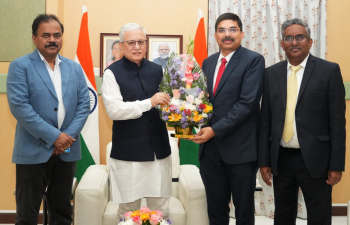 Consul General Dr.K.Srikar Reddy and High Commissioner of India to Brunei Darussalam, Shri Abbagani Ramu, called on the Hon'ble Governor Sri Jishnu Dev Varma at Raj Bhavan, Hyderabad on 01 September 2025