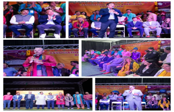 On October 11, 2025, the Consul General attended the Dusshera Diwali Dhamaka celebrations organized by the Association of Indo Americans at the Alameda County Fairgrounds. The festive event brought together a wide array of dignitaries and community leaders, including California Attorney General Mr. Rob Bonta, Alameda County Supervisor Mr. David Haubert, and the mayors of several Bay Area cities: Mr. Jack Balch (Pleasanton), Mr. Raj Salwan (Fremont), Ms. Sherry Hu (Dublin), Mr. Mark Armstrong (San Ramon), and Ms. Carmen Montano (Milpitas).